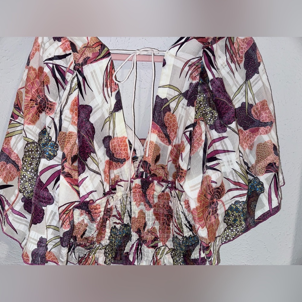 Anthropology, short, sleeved blouse